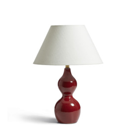 OKA, Kalinda Table Lamp - Red Garnet, Table Lamps, Ceramic/Metal/Plastic