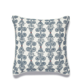 OKA, Komingo Stripe Cushion Cover - Grey Blue, Cushion Covers, Cotton/Linen, Floral