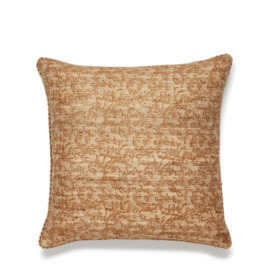 OKA, Grassetto Vine Cushion Cover - Ochre, Cushion Covers, Cotton/Silk, Botanical/Patterned/Printed