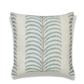 OKA, Areca Outdoor Cushion - Seafoam, Outdoor Cushions, Polyester, Botanical/Patterned/Printed