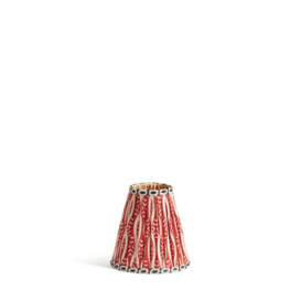 OKA, Roa Cone Lampshade 16cm - Vermillion Red, Lampshades, Iron/Silk