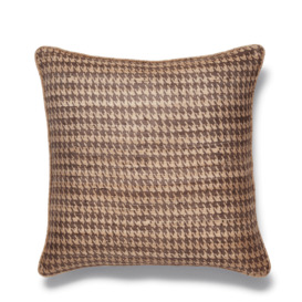 OKA, Grassetto Houndstooth Cushion Cover - Grey, Cushion Covers, Silk