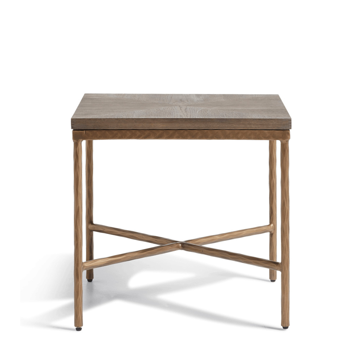 OKA, Maristela Side Table - Watered Grey, Side Tables, Metal/Oak