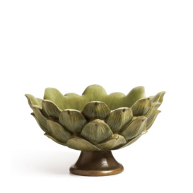 OKA, Omaha Artichoke Bowl - Green, Decorative Bowls, Resin
