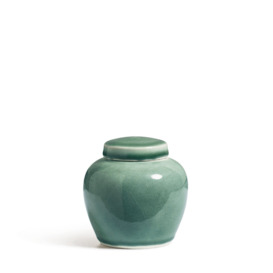 OKA, Anni Lidded Pot - Jade, Pots and Urns, Clay/Porcelain