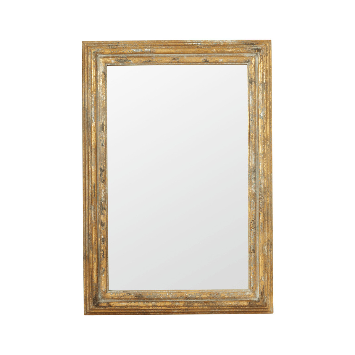 OKA, Chrysta Mirror - Distressed Gold, Mirrors, Glass/Resin