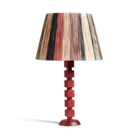 OKA, Huxley Table Lamp - Brushed Red, Table Lamps, Wood