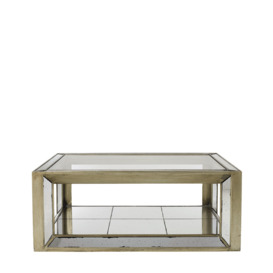 OKA, Versailles Coffee Table - Antique Gold, Coffee Tables, Glass/Metal