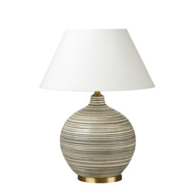 OKA, Duffy Table Lamp - Charcoal/Cream, Table Lamps