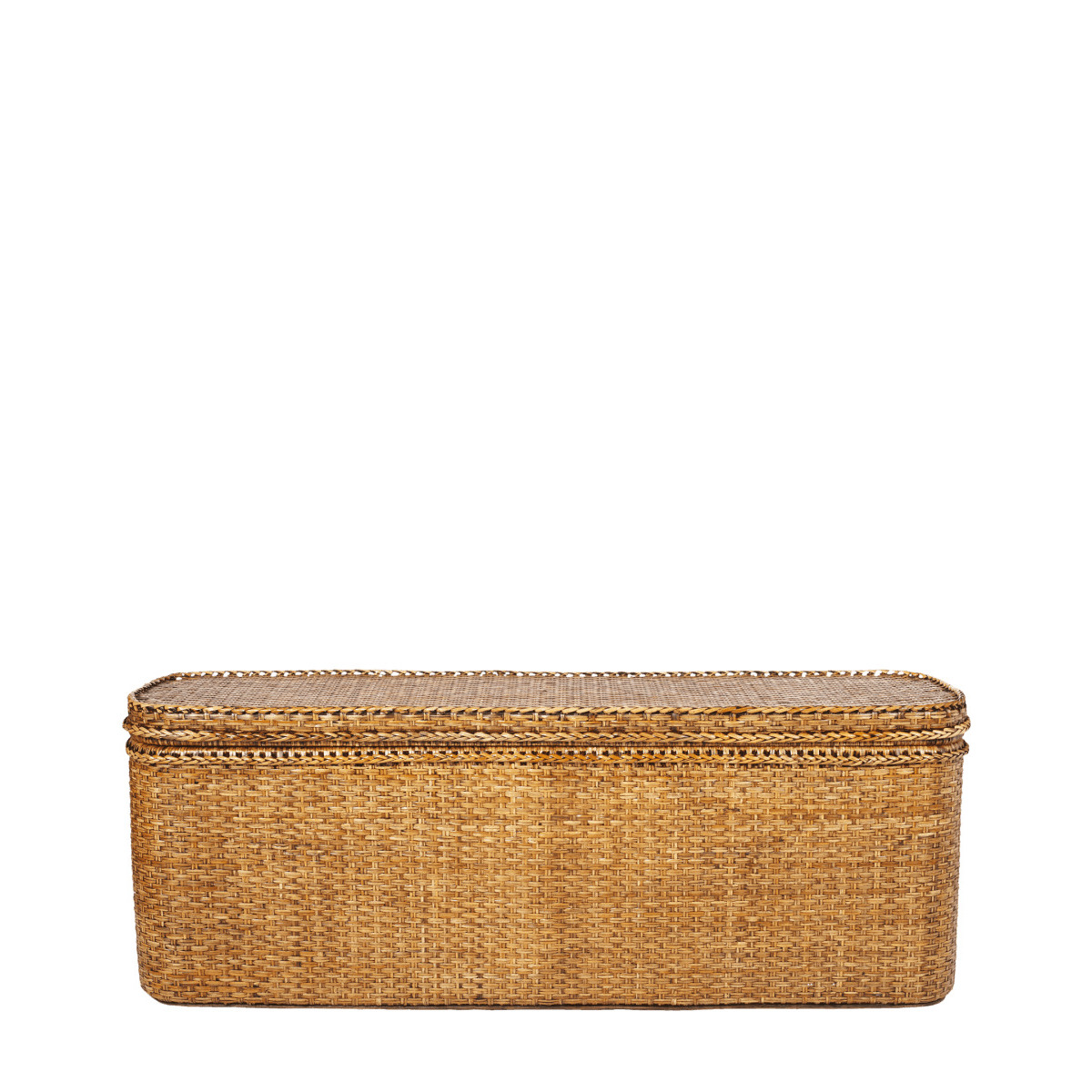 OKA, Rattan Indochine Bed-End Chest, Trunks, Rattan
