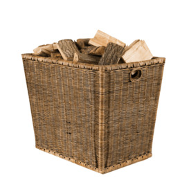 OKA, Burley Log Rattan Storage Basket - Brown, Storage Baskets, Rattan