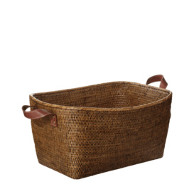 OKA, Large Fairfax Rattan Basket - Brown, Storage Baskets, Rattan