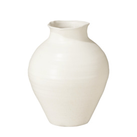 OKA, Large Fyli Ceramic Vase - White, Vases, Terracotta