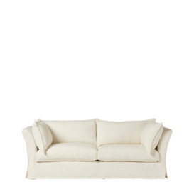 OKA, Avitus 3-Seater Sofa - Off White Linen, Sofas, Linen, Plain