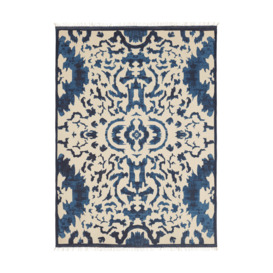 OKA, Nesbitt Rug 240x305cm - Blue, Rugs, Cotton, Geometric