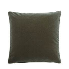 OKA, Large Plain Velvet Pillow Cover - Gray Green, Cushion Covers, Velvet, Plain