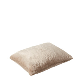 OKA, Medium Faux Fur Pet Cushion Cover - Seal Grey, Pet Beds, Faux Fur, Plain
