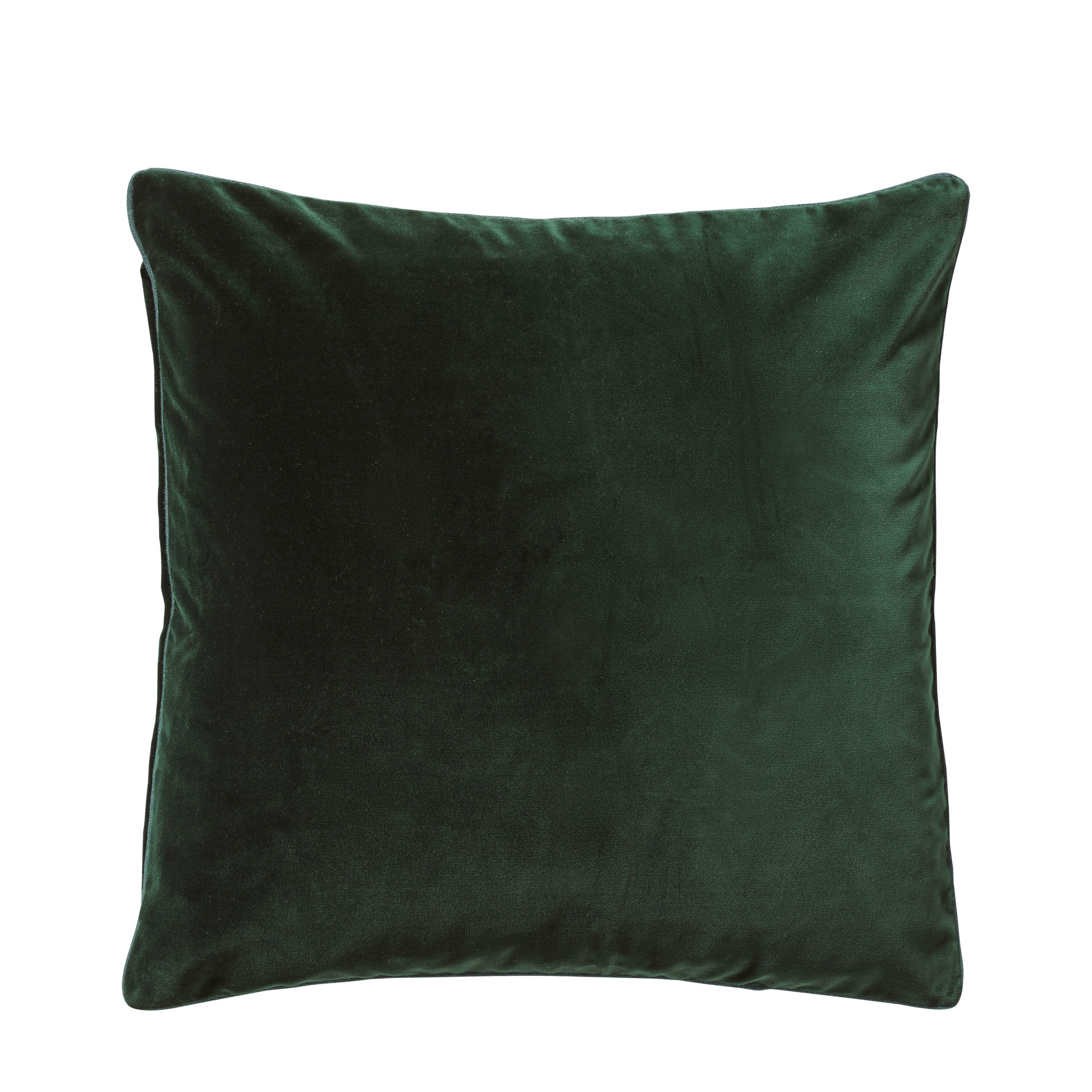 OKA, Plain Velvet Cushion Cover, Square - Midnight Green, Cushion Covers, Velvet, Plain