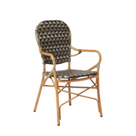 OKA, Bedarra Bistro Chair - Monochrome, Garden Seating, All Weather Rattan