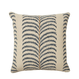 OKA, Areca Cushion Cover - Air Force Blue, Cushion Covers, Linen, Printed