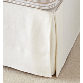 OKA, Bed Valance Linen, Single - Off White, Bed Valances, Linen