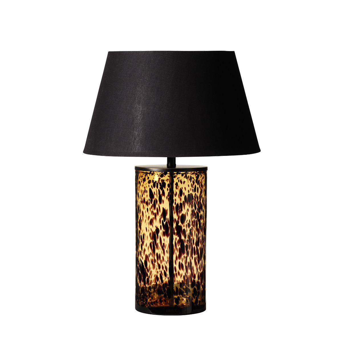 Tall Tortoiseshell Glass Table Lamp - Tortoiseshell