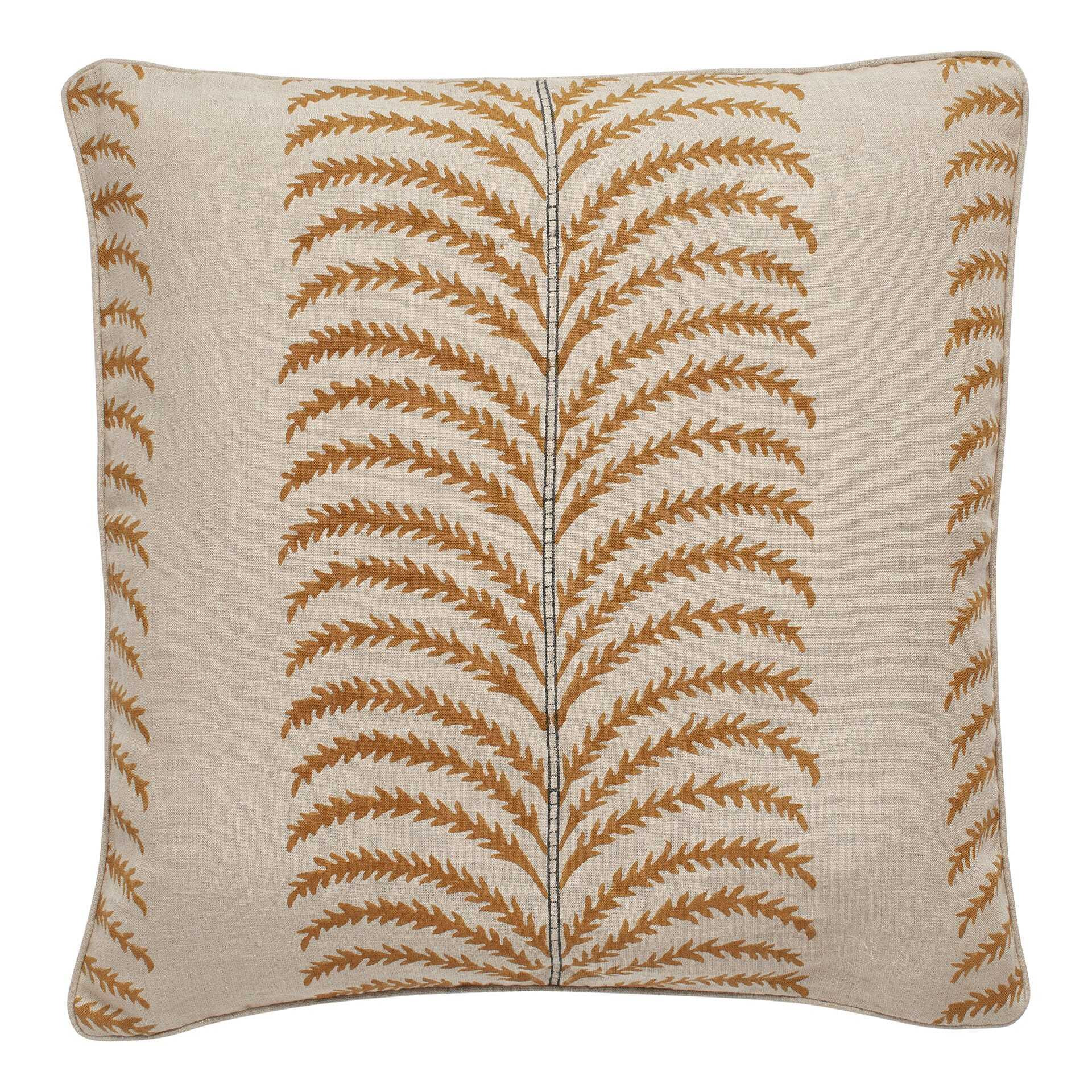 Areca Cushion Cover - Mustard
