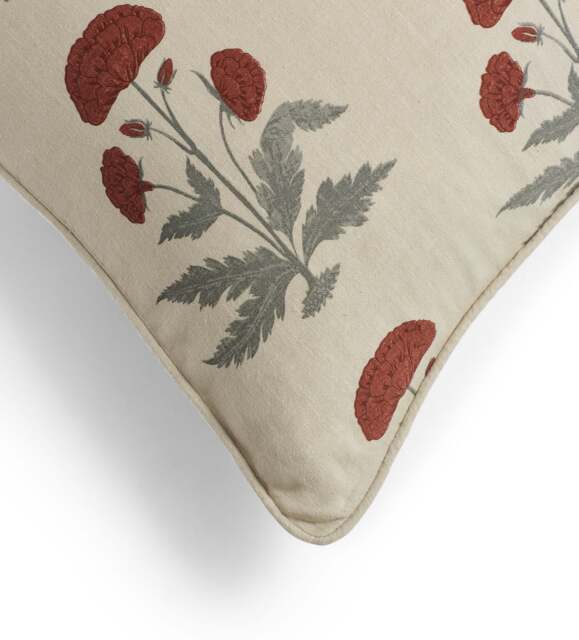 OKA, Imber Poppy Cushion Cover - Warm Red, Cushion Cover - image 1