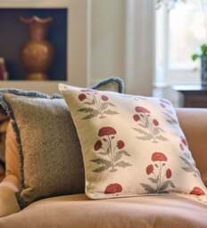OKA, Imber Poppy Cushion Cover - Warm Red, Cushion Cover - thumbnail 1