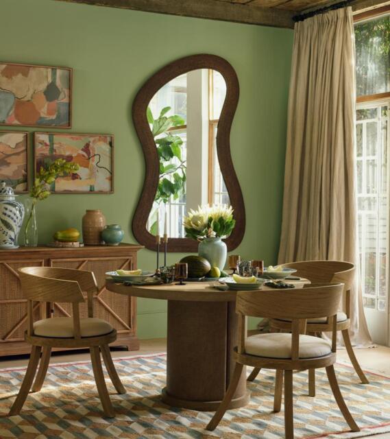 OKA, Leora Floor-Standing Mirror - Rattan Brown, Mirrors