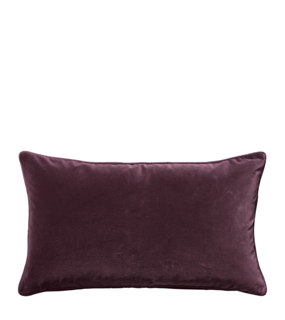 OKA, Small Plain Velvet Cushion Cover - Aubergine, Cushion Covers, Velvet, Plain
