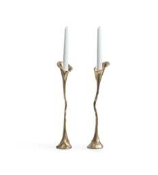 OKA, Ninfea Candle Holders Pair - Antique Brass, Candle Holder - thumbnail 2