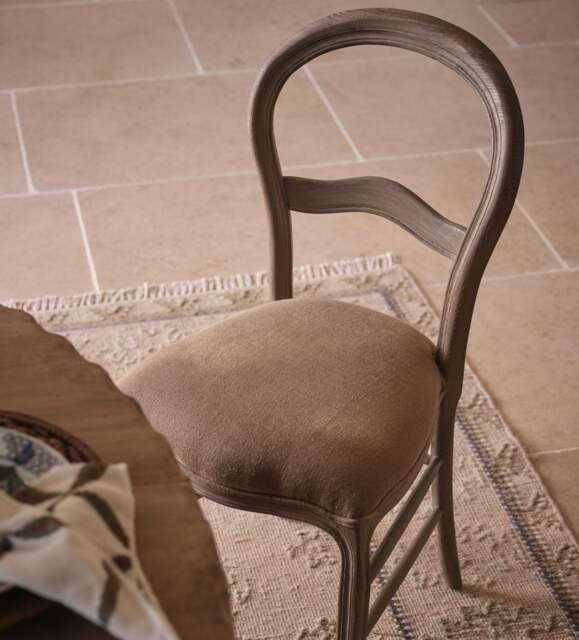 OKA, Brinley Linen Dining Chair - Dark Lichen, Dining Chair - image 1