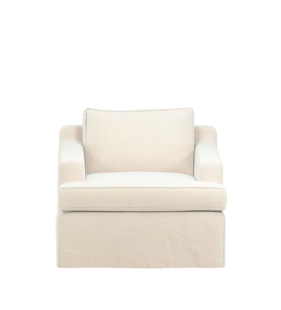 OKA, COVER ONLY - Beale Clever Linen Loose Cover for Armchair - Dyed Oyster, MTO Sofa Loose Cover - image 1