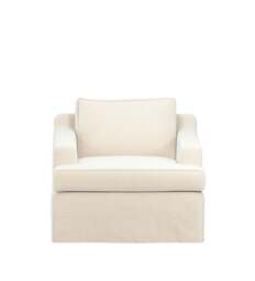 OKA, COVER ONLY - Beale Clever Linen Loose Cover for Armchair - Dyed Oyster, MTO Sofa Loose Cover - thumbnail 1