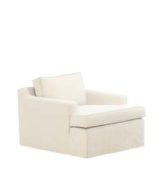 OKA, COVER ONLY - Beale Clever Linen Loose Cover for Armchair - Dyed Oyster, MTO Sofa Loose Cover - thumbnail 2