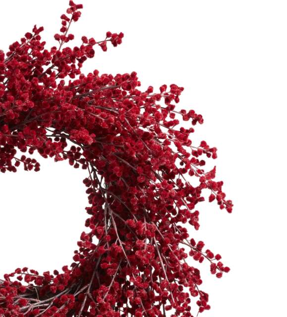 OKA, Faux Berry Wreath - Red Garnet, Seasonal Decoration - image 1