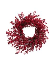 OKA, Faux Berry Wreath - Red Garnet, Seasonal Decoration - thumbnail 2