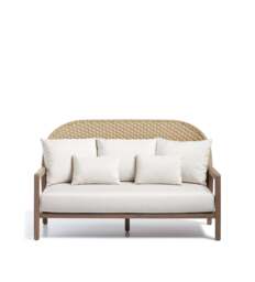 OKA, Shorwell Garden Sofa - Natural Teak, Garden Seating - thumbnail 1