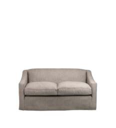 OKA, COVER ONLY - Egerton Stonewash Linen Loose Cover for 2-Seater Sofa - Dyed Flax, MTO Sofa Loose Cover