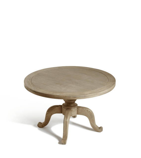 OKA, Small Round Arthur Dining Table - Weathered Oak, Dining Tables, Oak