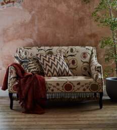 OKA, Tarma Sheki Cotton 2-Seater Sofa - Olive, Sofa