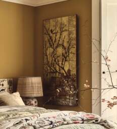 OKA, Laurelin Mirrored Wall Art - Antique Gold, Wall Art