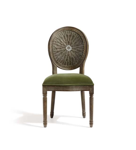 OKA, Washakie Velvet Dining Chair - Spruce, Dining Chair - image 1
