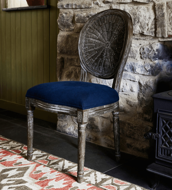 OKA, Washakie Linen Dining Chair - Pure Navy, Dining Chair - image 1