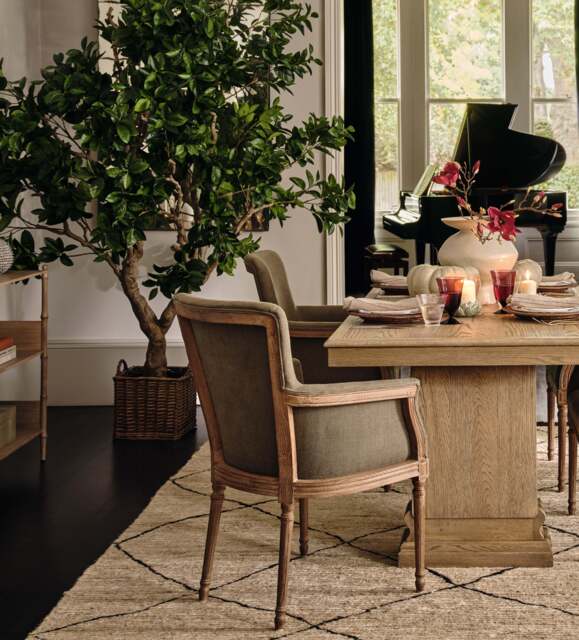 OKA, Claverton Linen Dining Chair - Sage, Dining Chair - image 1