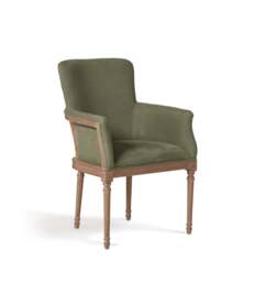 OKA, Claverton Linen Dining Chair - Sage, Dining Chair - thumbnail 2