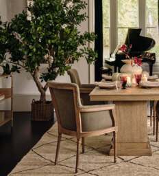 OKA, Claverton Linen Dining Chair - Sage, Dining Chair - thumbnail 1