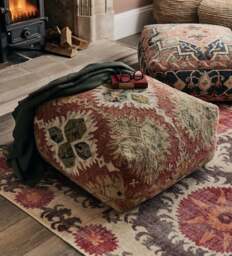 OKA, Haoma Floor Cushion - Midnight Blue, Floor Cushion