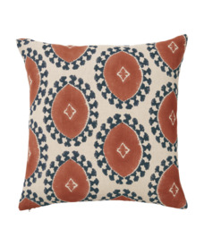 OKA, Contorno Cushion Cover - Dirty Orange, Cushion Covers, Linen, Geometric